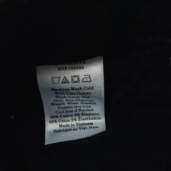 Everlane Black High Rise Skinny Jean Women's Size 26 Regular