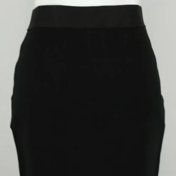 Everlane Women's Medium Black Ponte Pull On Bodycon Knit High Waist Mini Skirt