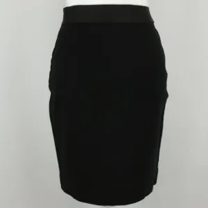 Everlane Women's Medium Black Ponte Pull On Bodycon Knit High Waist Mini Skirt