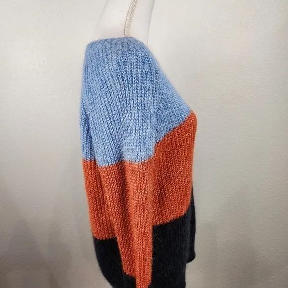 FAT Face United Kingdom Color Block Sweater with Alpaca Women's Size 8