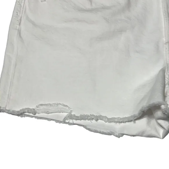 Favorite Daughter women's white denim shorts frayed hem size 32 Large