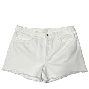 Favorite Daughter women's white denim shorts frayed hem size 32 Large