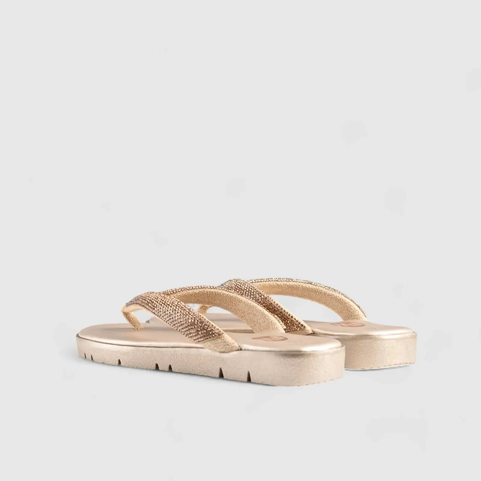 Flat Bling Sandal Gold 01639