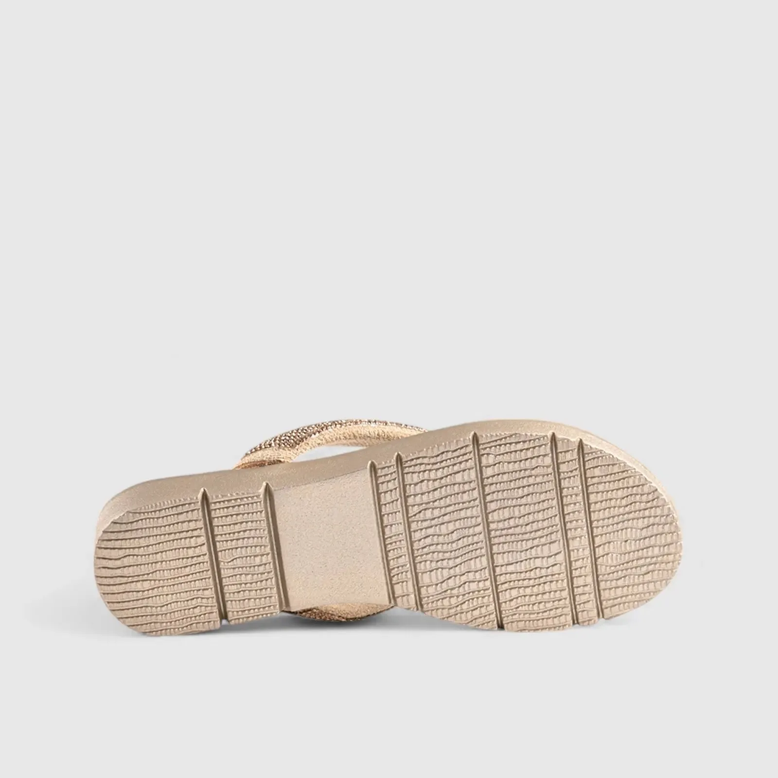Flat Bling Sandal Gold 01639