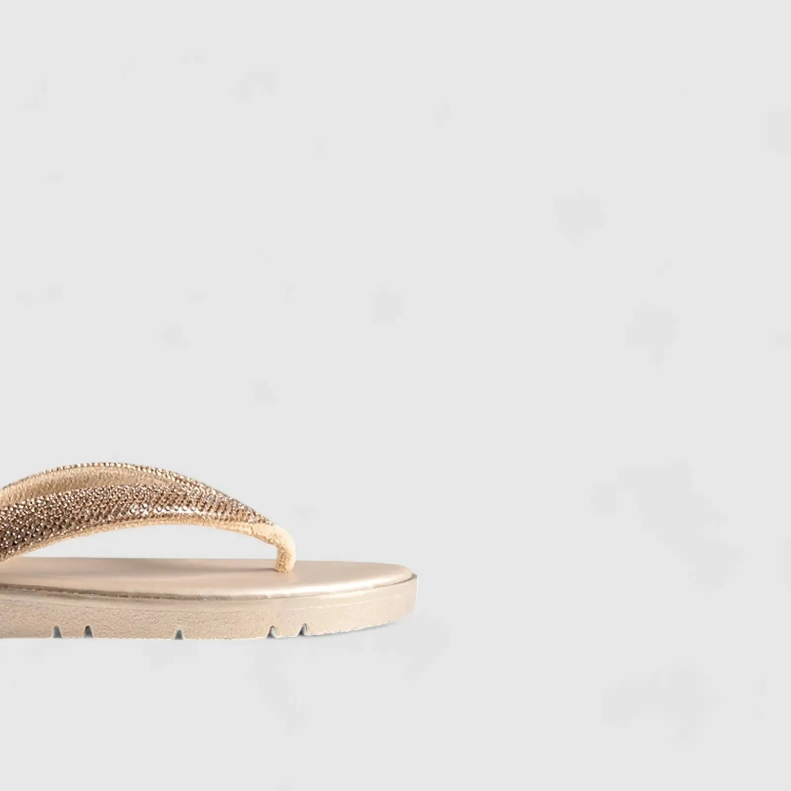 Flat Bling Sandal Gold 01639