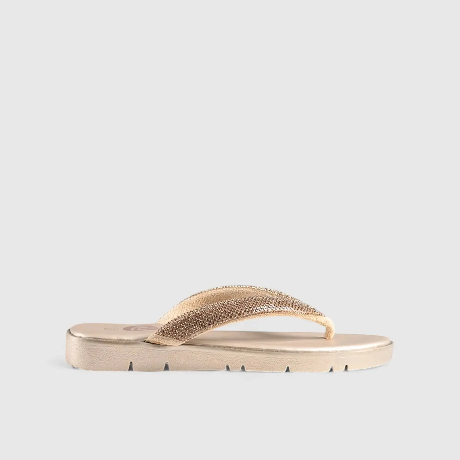 Flat Bling Sandal Gold 01639
