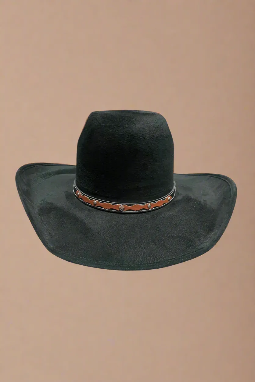 Flat Crown Top Buffalo Cowboy Hat