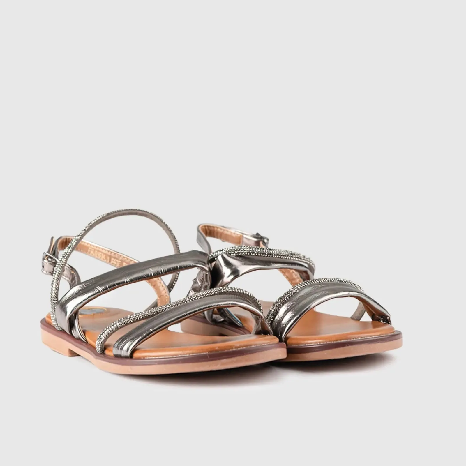 Flat Dress Sandal 01614 Pewter
