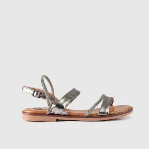 Flat Dress Sandal 01614 Pewter