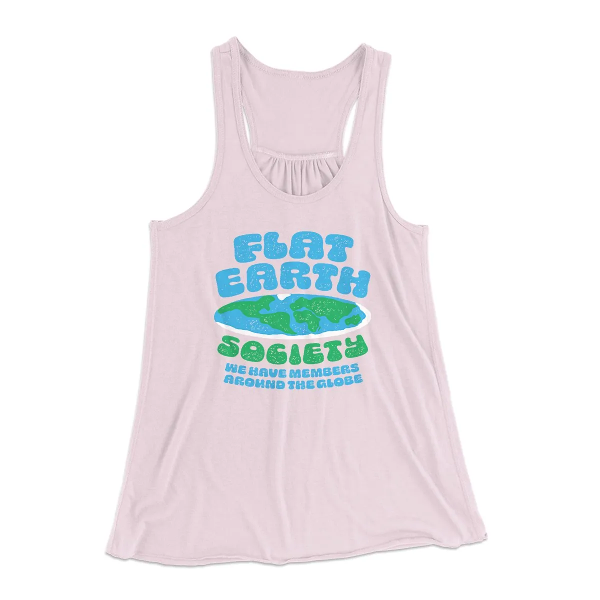 Flat Earth Society Funny Women's Flowey Tank Top