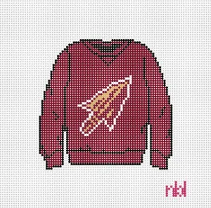 Florida State Sweatshirt Needlepoint Canvas