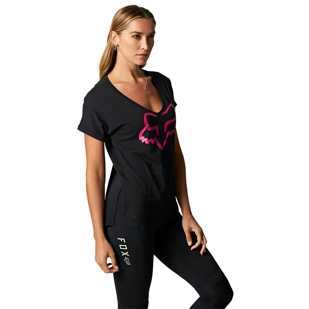 FOX WOMENS BOUNDARY SS TOP [BLACK/PINK]
