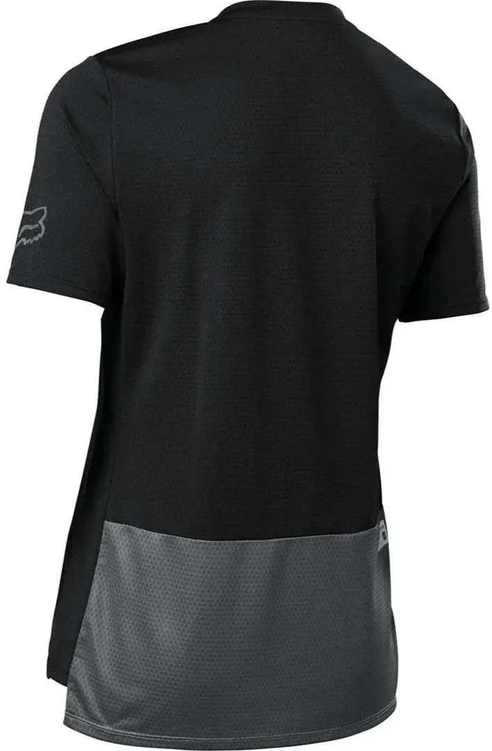 FOX WOMENS DEFEND SS JERSEY - BLACK