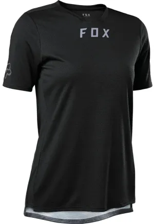 FOX WOMENS DEFEND SS JERSEY - BLACK