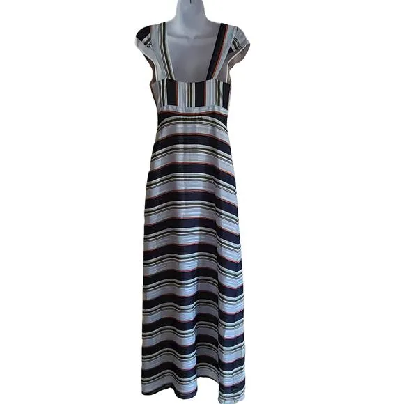 FOXIEDOX Anthro Sleeveless Multicolor Striped Maxi Dress SS1495DR Womens Size XS
