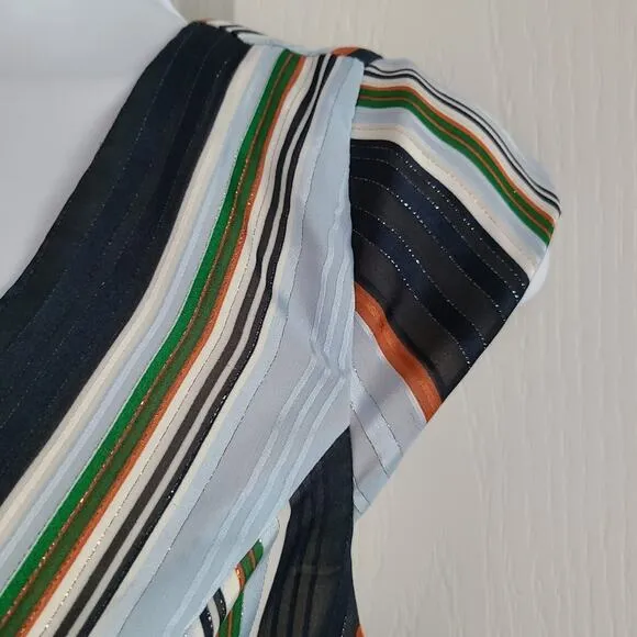 FOXIEDOX Anthro Sleeveless Multicolor Striped Maxi Dress SS1495DR Womens Size XS