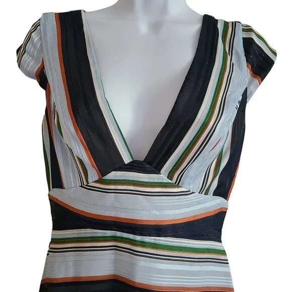 FOXIEDOX Anthro Sleeveless Multicolor Striped Maxi Dress SS1495DR Womens Size XS