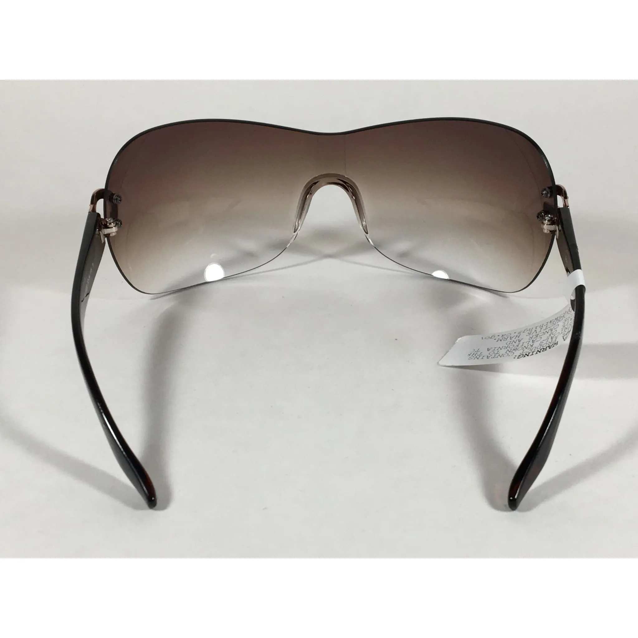 G By Guess Shield Sunglasses Brown Tortoise Gradient Lens Rhinestone Temples GGU1020 TO-34