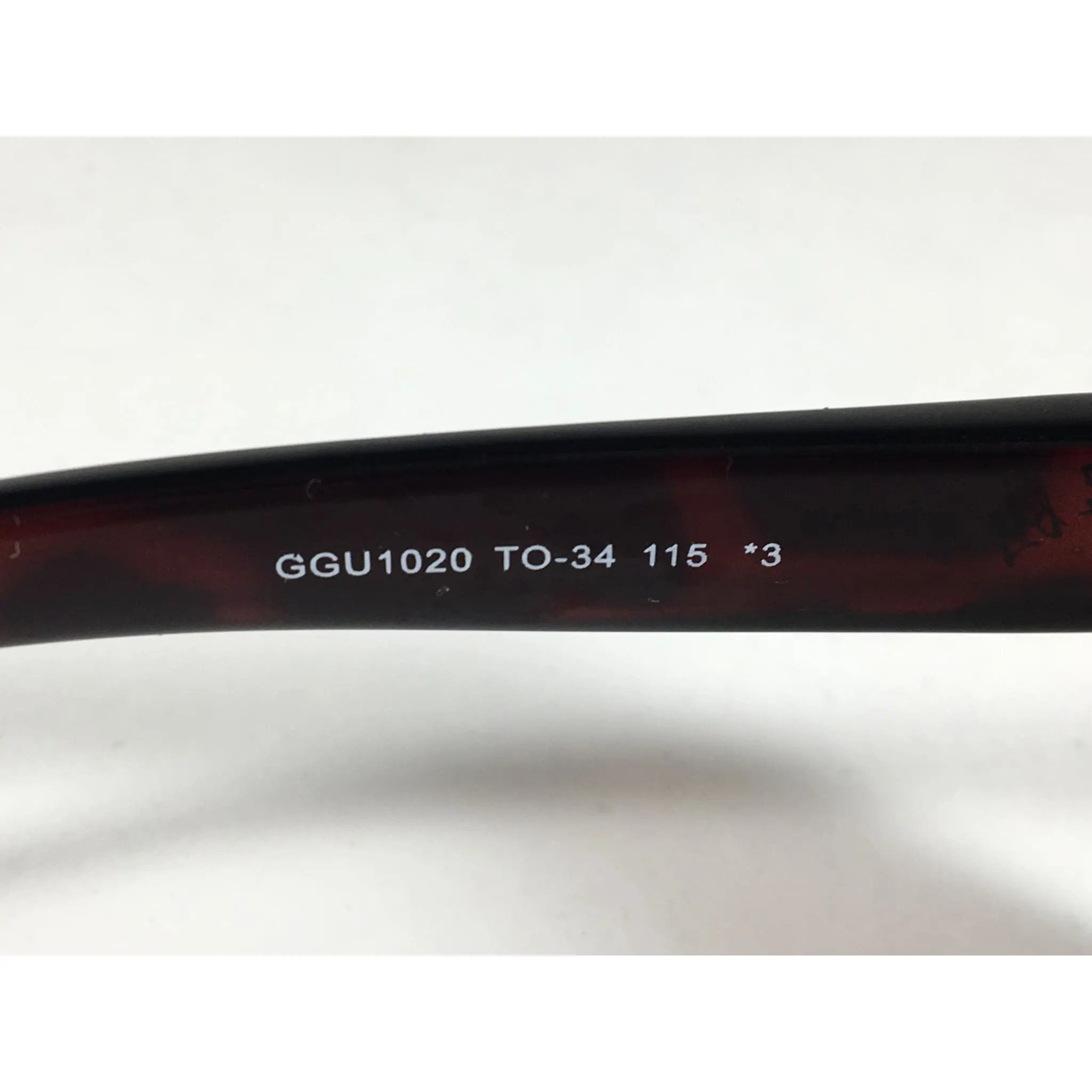G By Guess Shield Sunglasses Brown Tortoise Gradient Lens Rhinestone Temples GGU1020 TO-34