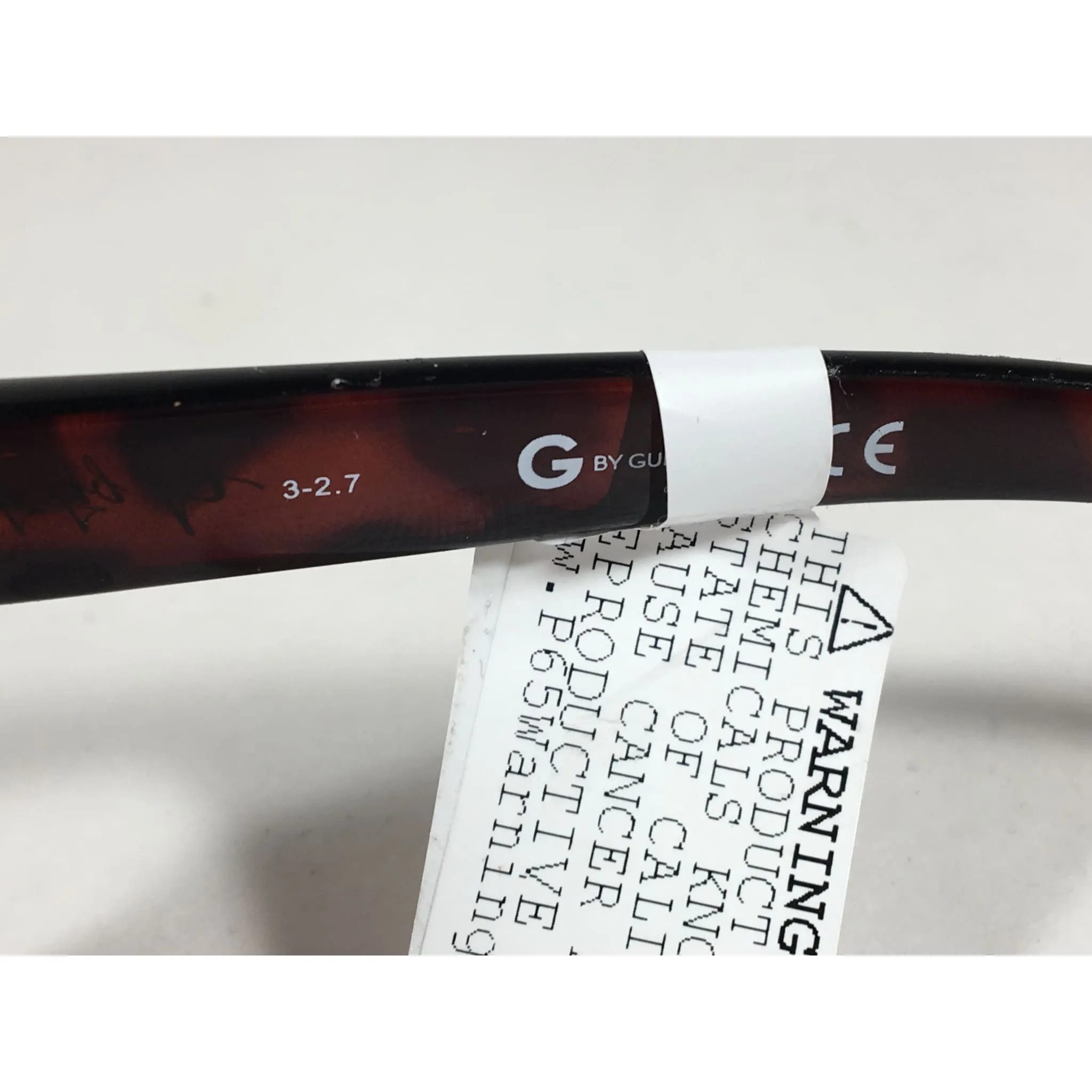 G By Guess Shield Sunglasses Brown Tortoise Gradient Lens Rhinestone Temples GGU1020 TO-34