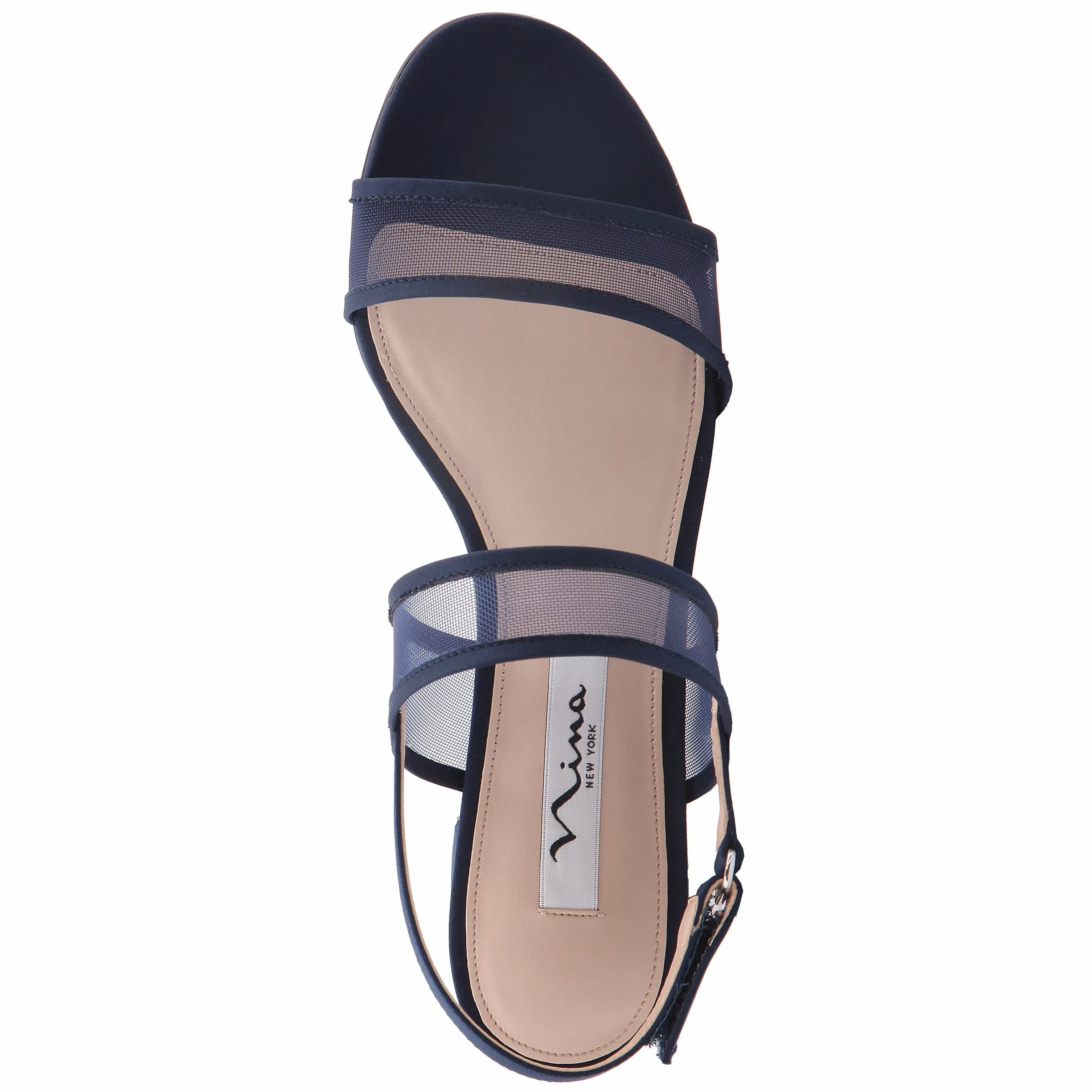 GANICE-NEW NAVY LUSTER SATIN NAVY MESH