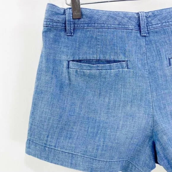 GAP FACTORY Blue Denim Flat Front Shorts