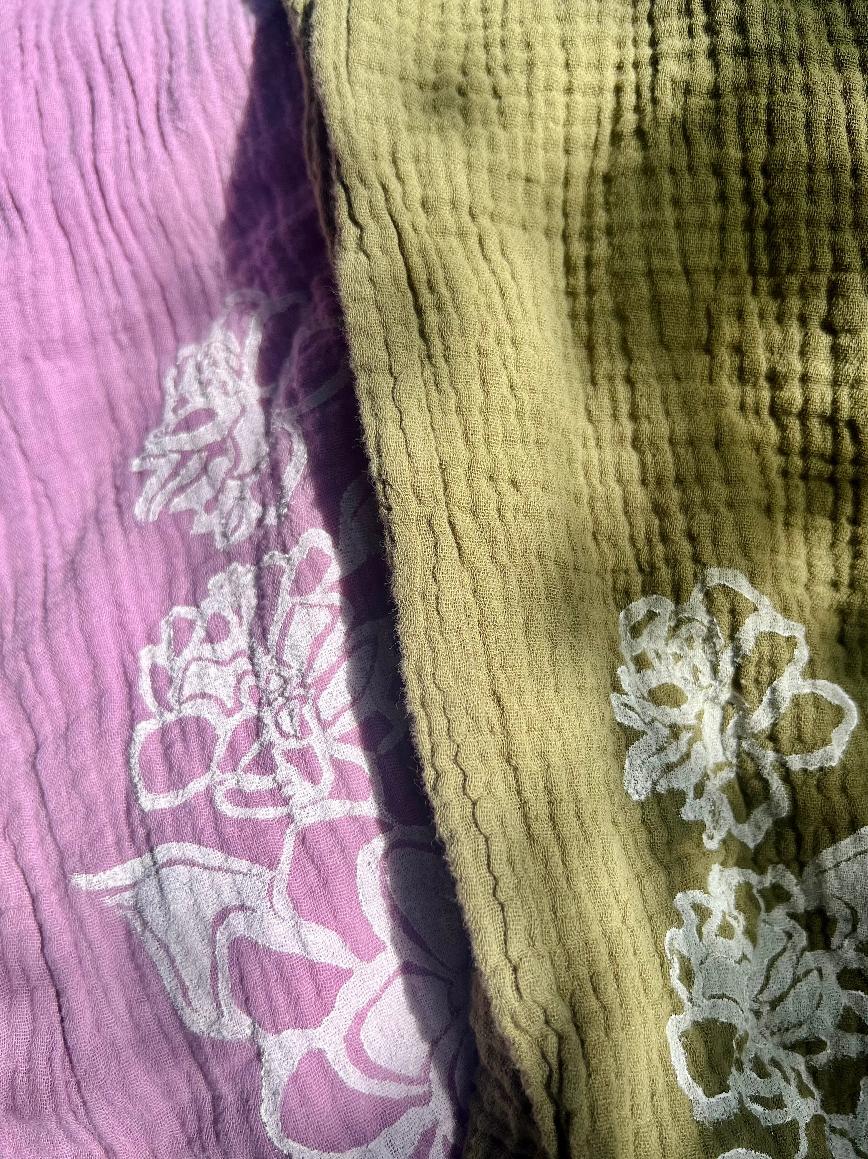 Gardenia Block Print Flowy Pants