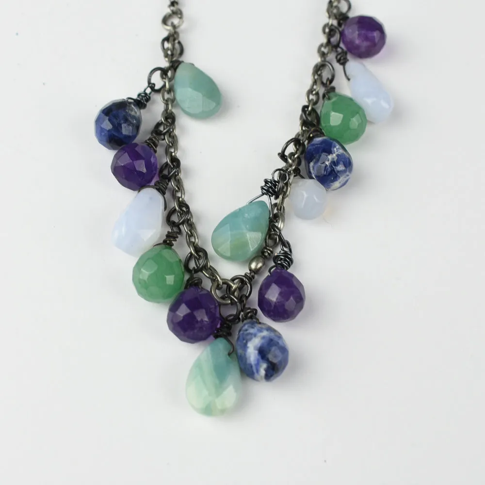Gemstone Drops Necklace