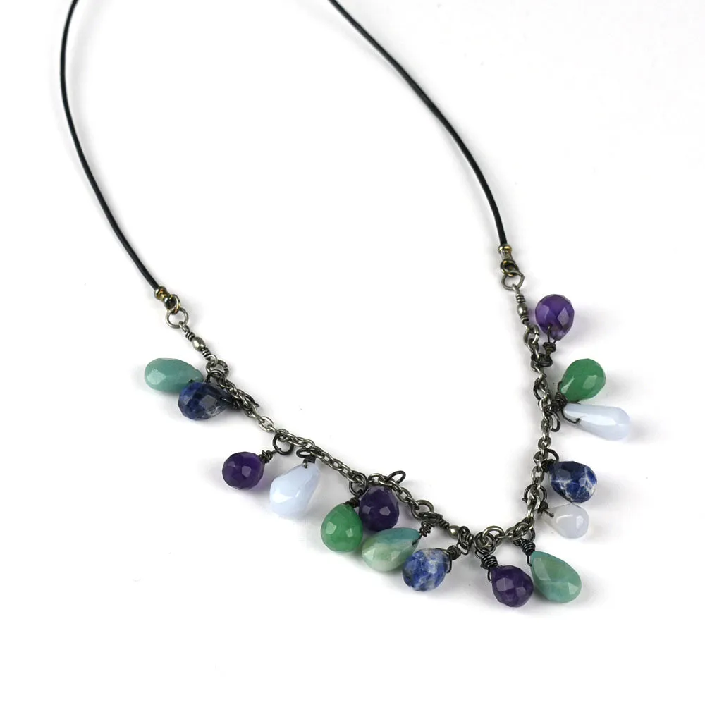 Gemstone Drops Necklace