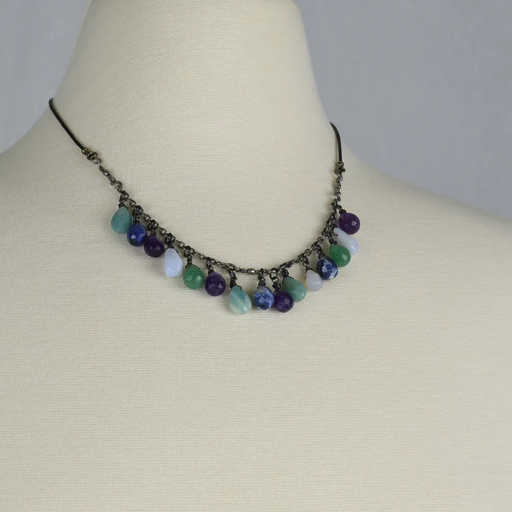 Gemstone Drops Necklace