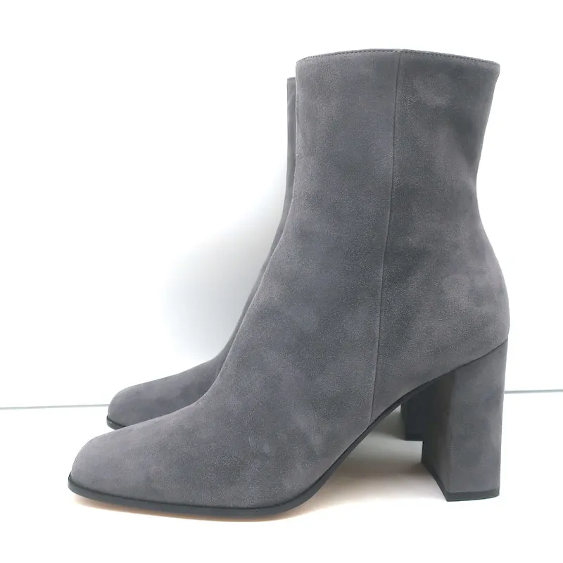 Gianvito Rossi Alistar Ankle Boots Gray Suede Size 39