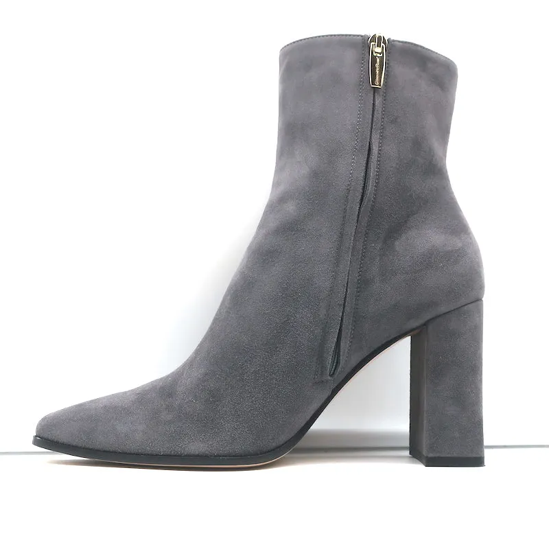 Gianvito Rossi Alistar Ankle Boots Gray Suede Size 39