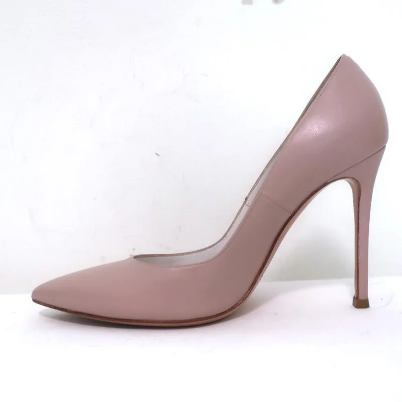 Gianvito Rossi Gianvito 105 Pumps Dusty Pink Leather Size 36.5 Pointed Toe Heels