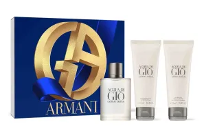 Giorgio Armani Acqua Di Gio Coffret EDT 100ml  Aftershave Balm 75ml  shower gel 75ml