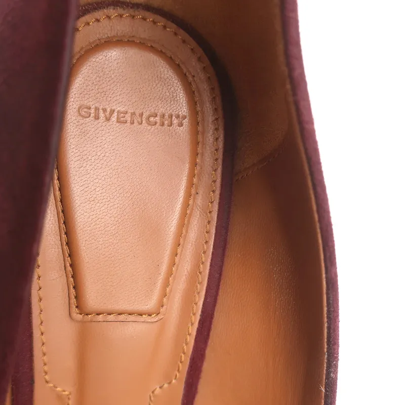 Givenchy Pumps Burgundy Suede Size 38.5 Pointed Toe Heels