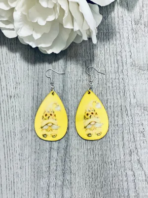 Gnome Wooden Earrings