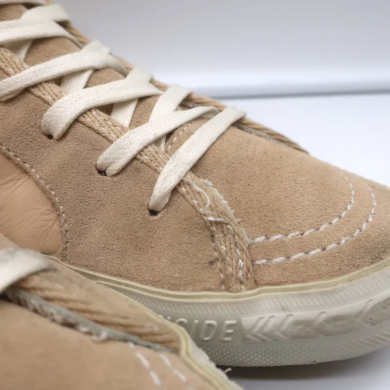 Golden Goose Slide High Top Sneakers Blush Leather & Suede Size 41