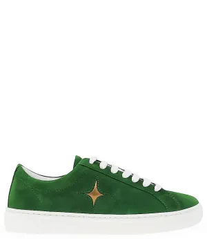 Green Suede Sirius Star Womens Sneaker