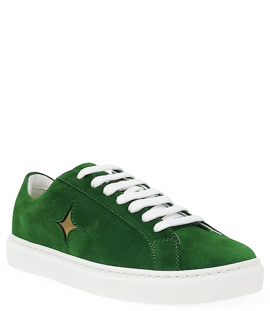 Green Suede Sirius Star Womens Sneaker