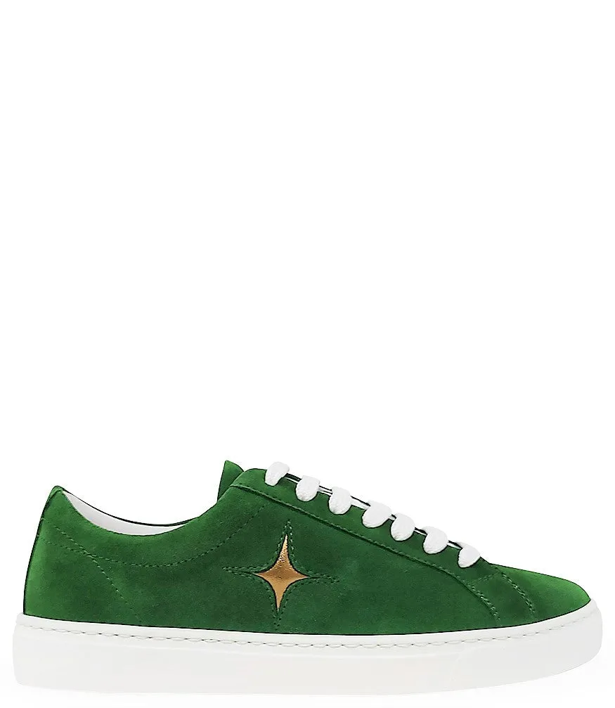 Green Suede Sirius Star Womens Sneaker