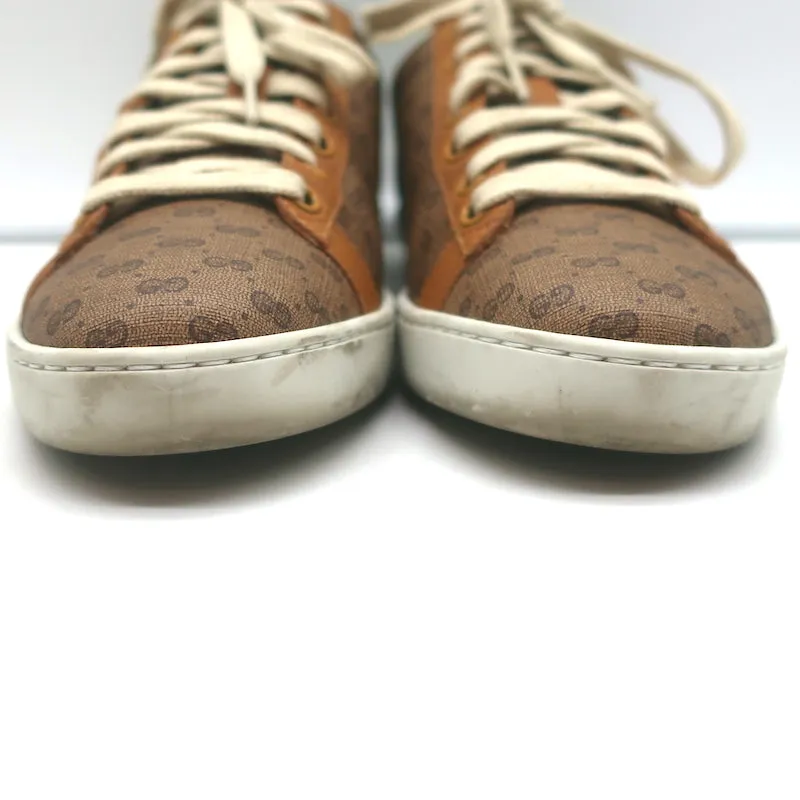 Gucci x Disney Mickey Mouse Ace Sneakers Brown GG Canvas Size 37