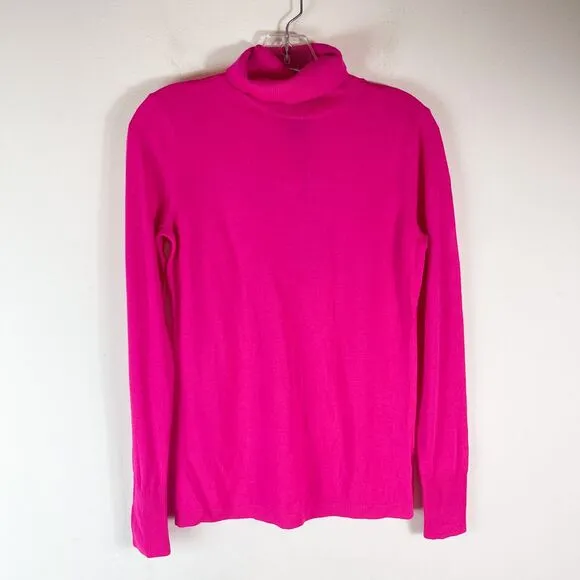 Halogen NWT Women's Pink Turtleneck Long Sleeve Wool Blend Sweater Size XS