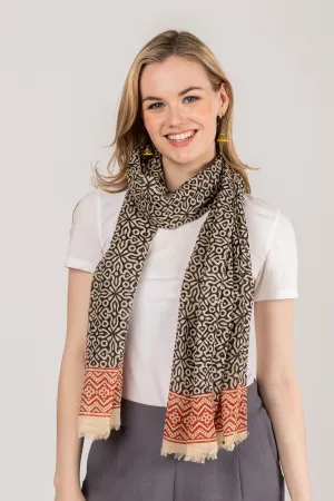 Hand Block print Scarf.