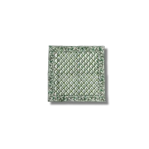 Hand Block Printed Green Trees Cotton Napkins