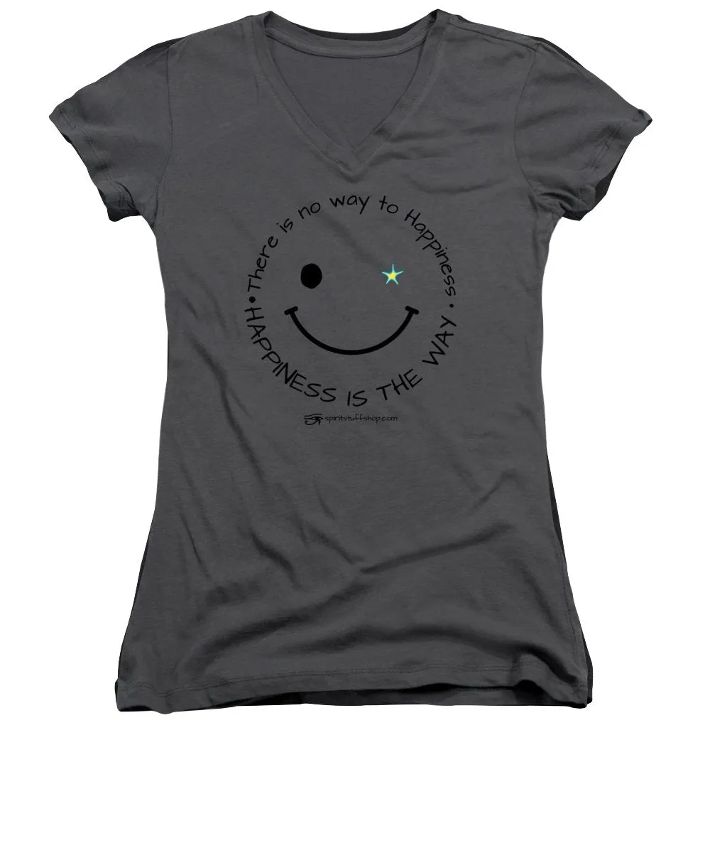 Happiness Is The Way - Women's V-Neck
