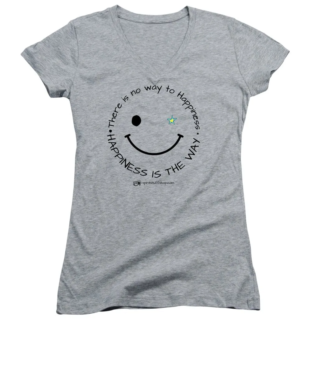 Happiness Is The Way - Women's V-Neck