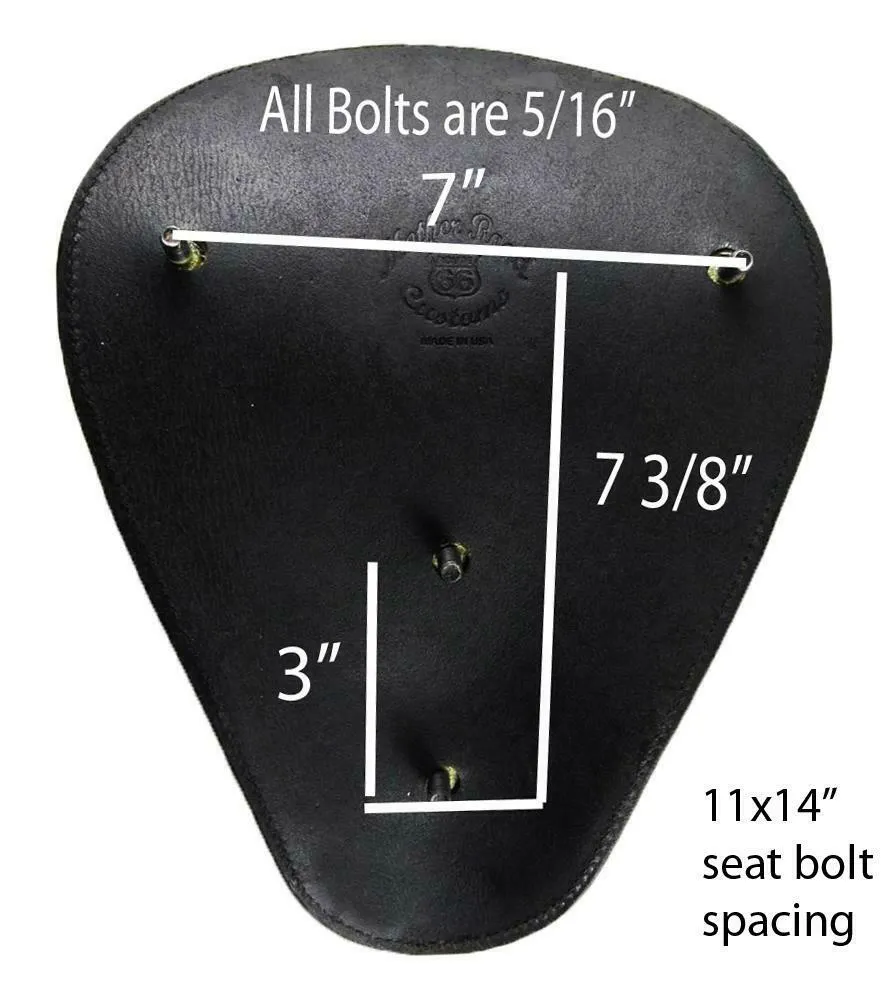 Harley Sportster Spring Seat Chopper Bobber11"x14" Ant Brn Random gator Leather
