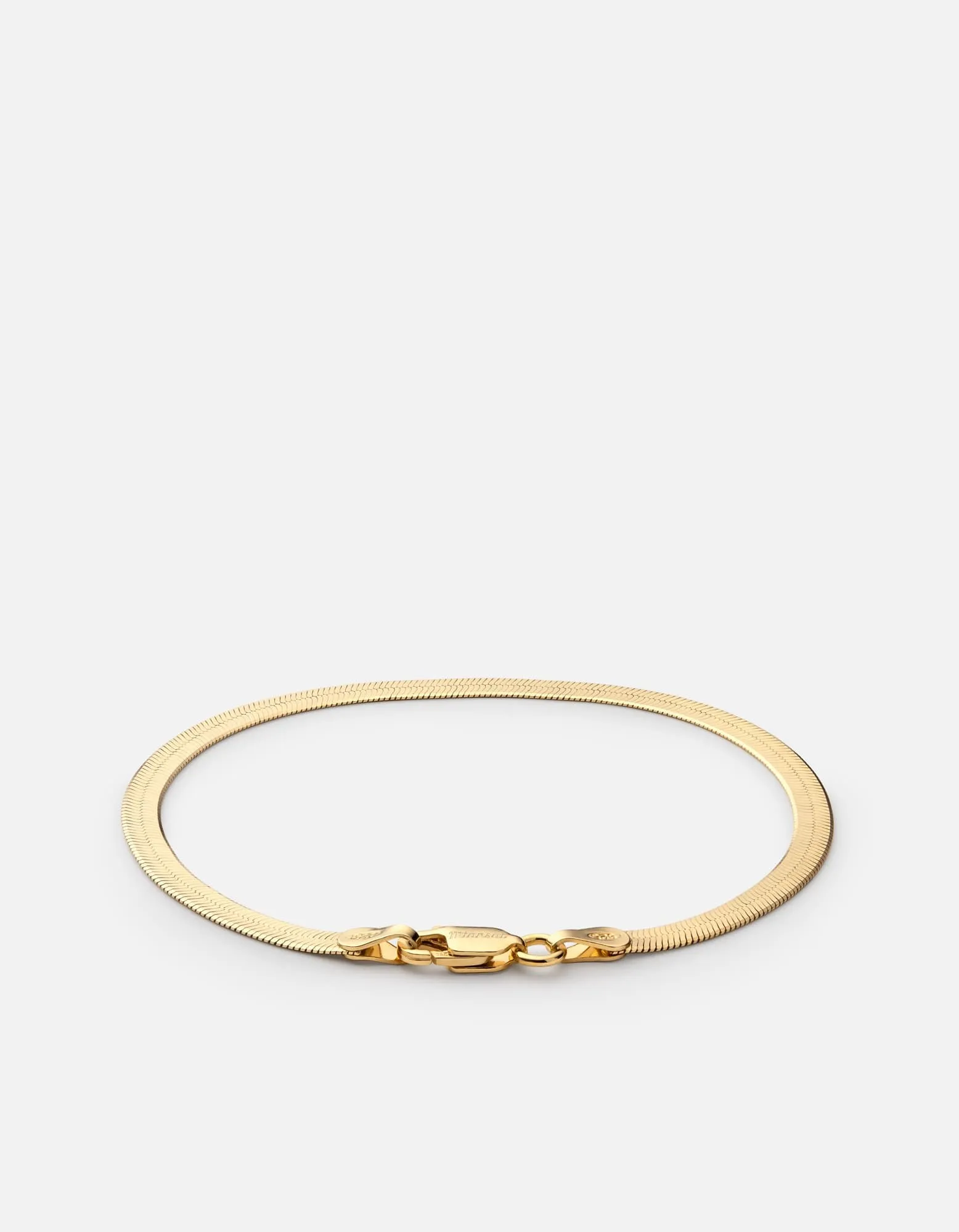 Herringbone Bracelet, Gold Vermeil