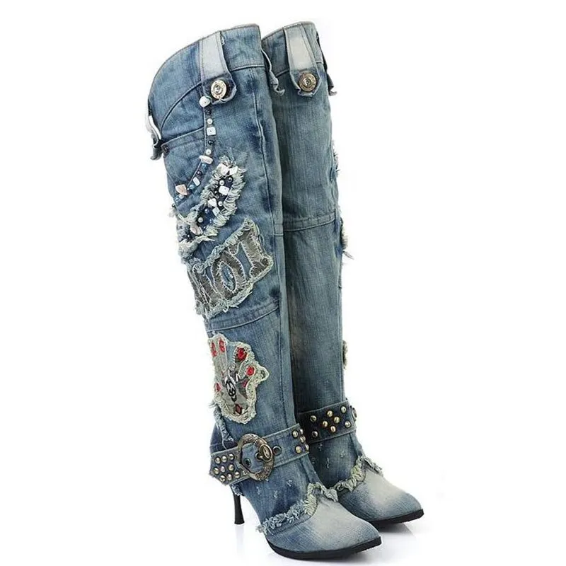 High heels diamond winter is tall, thin woman boots cowboy boots Australian Boots  Botas Mujer Winter Shoes Women Zapatos