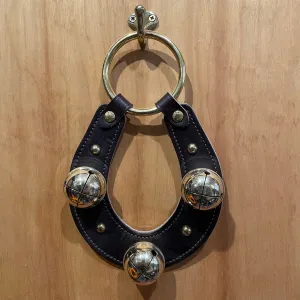 Horseshoe Leather Sleigh Bell Door Hanger